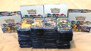 Opening 4 POKEMON EVOLUTIONS Booster Boxes! - MY BIGGEST POKEMON CARD OPENING EVER!