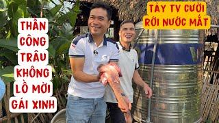 CƯỜI ĐAU BỤNG 2 ÔNG THẦN PHENG PHENG VLOG VÀ TÀY TV LÀM MÓN THẦN CÔNG TRÂU KHỔNG LỒ MỜI GÁI XINH