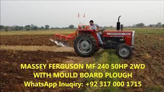 Massey Ferguson Mf 240 With Mould Board Plough - ( Live Video)