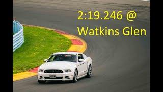 2:19.246 @ Watkins Glen, 2013 V6 Mustang (data at end)