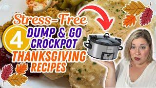 STRESS FREE DUMP & GO CROCKPOT THANKSGIVING DINNER | Quick & Easy Slow Cooker Recipes