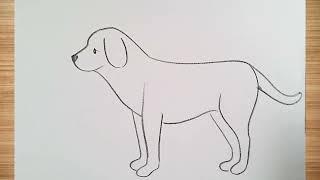 how to draw dog drawing easy step by step@DrawingTalent