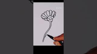 Easy Flower Drawings #howtodraweasy