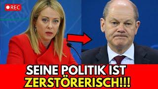 Giorgia Meloni schockiert mit Aussagen über Olaf Scholz: "Seine Schwäche bringt Europa in die Knie!"