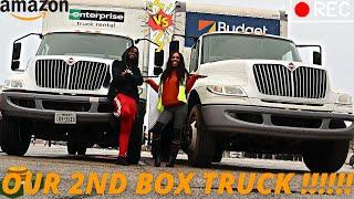 OUR 2ND BOX TRUCK HAS ARRIVED!!!!|BUDGET VS ENTERPRISE| AMAZON RELAY HOUSTON TX|BOX TRUCK COUPLES