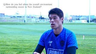 Player Sakai-san joins Auckland FC, we had a chance to talk to him briefly while he was practising.