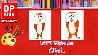 Let's draw a owl  | DP KIDS | ARTS | ENGLISH | 624