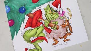 DRAWING THE GRINCH! (ANIMATED VERSION) | 2020 Annual Grinch Art