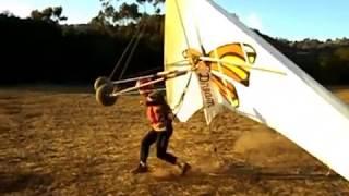 how to fly a hang glider rear wire flare