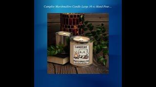 Campfire Marshmallow Candle Large 16 oz Hand-Poured Paint Can Cozy Bonfire Scent Oak Patchouli Ve...