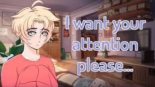 ASMR M4M Your FEMBOY BF is needy for you ATTENTION!  [Bratty] [Kisses] [Controller sounds]