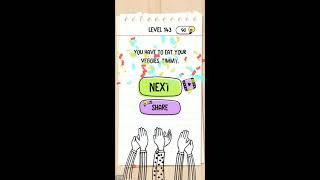 HOW TO BEAT BRAIN TEST TRICKY PUZZLE LEVELS 143 and 144