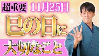 【今すぐ見て！】11月25日 要注意日と重なる巳の日は「持つだけ」「食べるだけ」で凶運を避け金運上々！【巳の日 金運】