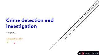 Crime Detection and Investigation