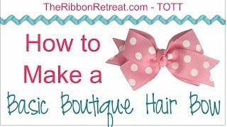 How to Make a Basic Boutique Hair Bow - TOTT Instructions