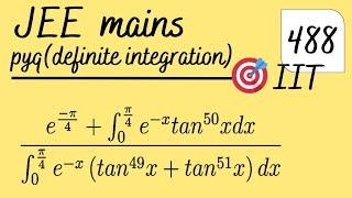 #488 JEE Mains previous year maths problem based on definite integration.