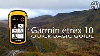 garmin etrex 10 basic guide (for beginners)