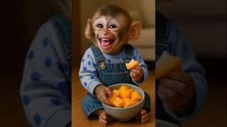Look at this little monkey stealing the show with cuteness! ️