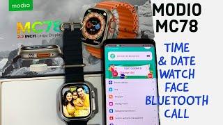 Modio MC78 Time & Date Setup | Modio MC78 Watch Face setup | Modio MC78 Bluetooth call setup