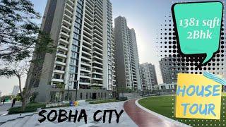 Sobha City 1381 sq ft 2Bhk Actual Flat Video...