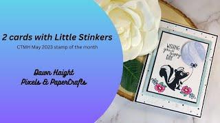 Two birthday cards with Little Stinkers | Pixels & PaperCrafts