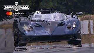 Horacio Pagani drives €15million Pagani Zonda Barchetta at FOS