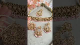 Asian pink bridal jewellery set #asianbridal #viral #asianbrides #desi