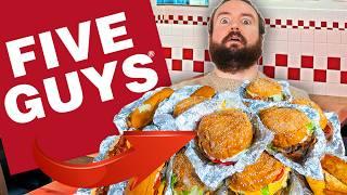 Ich TESTE 1 Tag lang ALLE BURGER von 5GUYS