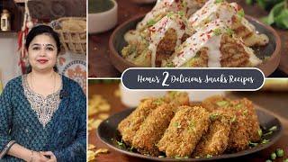 Hema's 2 Delicious Snacks Recipes | Cheesy Vegetable Sandwich | Vegetable Nuggets