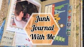 junk journal with me / using ledger paper | I'm A Cool Mom