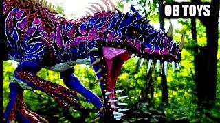 CUSTOM MATTEL OMEGA 09 INDOMINUS REX GLOW IN THE DARK HYBRID | OB TOYS JURASSIC WORLD TOY DINOSAUR