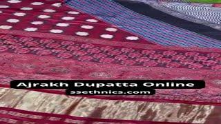 Ajrakh Modal Silk Dupatta Online , #AjrakhDupatta, #TissuePallu, #shorts,#ytshorts