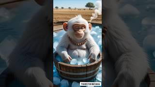 Boy Grows an Ice Cream Tree to Make Monkey Happy! ️ #ai #cartoon #monkey #youtubeshorts