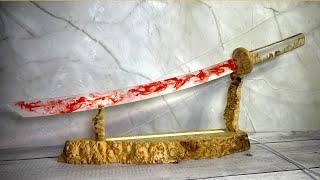 How to make KATANA | Epoxy Resin and Wood Lamp | DIY Resin ART