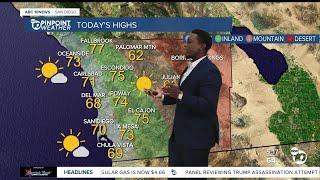 ABC 10News Pinpoint Weather with Moses Small: Warming up this weekend