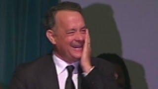 Tom Hanks cracks up memorial service