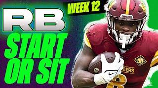  WEEK 12 RB MUST Start/Sit Analysis!  | 2024 Fantasy Football Advice