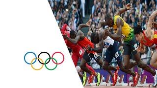 Bolt, Blake & Gatlin Win 100m Semi-Finals - London 2012 Olympics