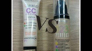 BOURJOIS 123 PERFECT FOUNDATION Vs BOURJOIS 123 PERFECT CC CREAM