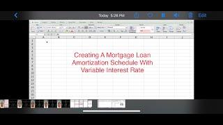 MORTGAGE LOAN AMORTIZATION WITH VARIABLE INTEREST RATE: HOW TO MAKE ONE?