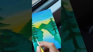 Mini canvas painting #trending #acrylic ##acrylicpainting #youtubeshorts #viral #tutorial #ytshorts