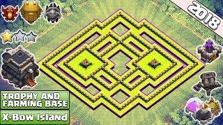 New Town Hall 9 Trophy/Farming base | X-bow Island th9 Base COPY LINK - Clash of Clans