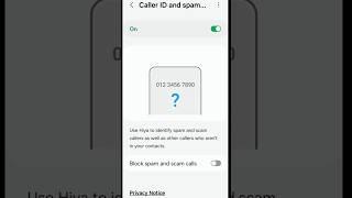 Block Unknown Calls On Samsung Phone #shorts