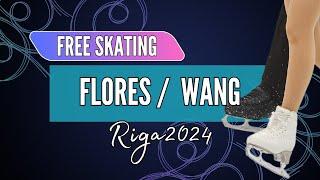 Olivia FLORES / Luke WANG (USA) | Junior Pairs Free Skating | Riga 2024