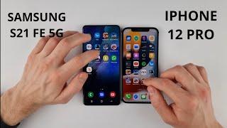 Samsung S21 FE 5G vs Iphone 12 Pro SPEED TEST