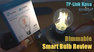 TP Link KL50 wifi dimmable smart filament bulb with kasa review and install