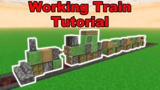 How to make a Working Train in Minecraft Bedrock | Minecraft Redstone Tutorial