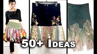 50+ Ideas for Skirts Made With Upcycled Materials | ep 12