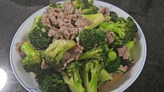 西兰花炒牛肉  Stir fried broccoli with beef (Vlog)