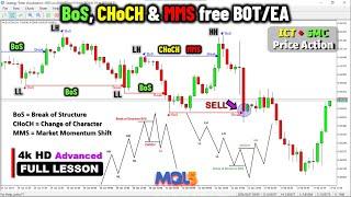 BoS/CHoCH/MMSBEST Market Structures Free Forex BOT/EA in MQL5 [PART 497] ICT SMC Break of Structure